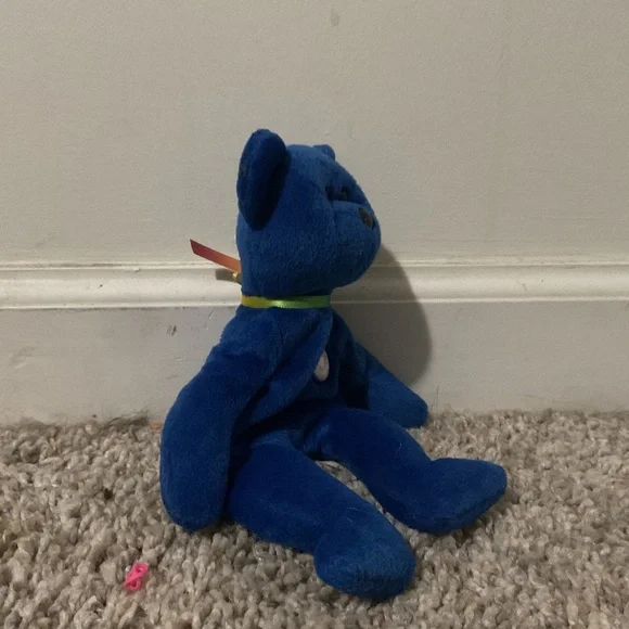 Blue small Beanie Babies teddy bear - Picture 13 of 17